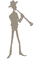 drawing of clarinet player